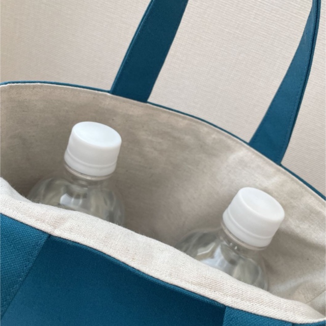 水筒ケース ミニトートバッグ エコバッグ 帆布 ハンドメイド レディースのバッグ(トートバッグ)の商品写真
