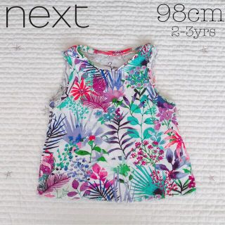 ネクスト(NEXT)のnext⚘﻿*ボタニカル柄　タンクトップ　ノースリーブ　98cm(Tシャツ/カットソー)