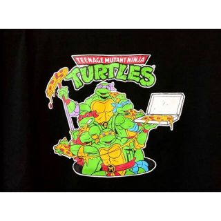 ミュータント 忍者 タートルズ☆黒 Tシャツ フリーサイズ 黒 新品 未使用(その他)