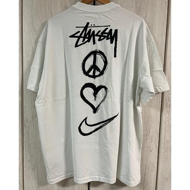 Nike Stussy ナイキ　ステューシー　ピース　ラブ　スウッシュTシャツ