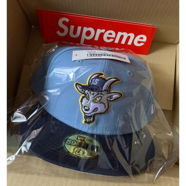 Supreme Goat New Era 7 1/2 サイズ ライトブルー 2