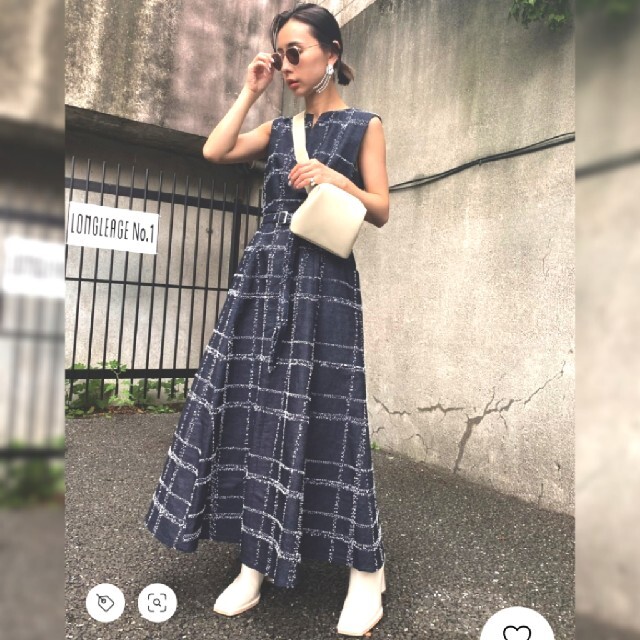 AMERI NEEDLE CHECK DRESS Mサイズ　田中みな実