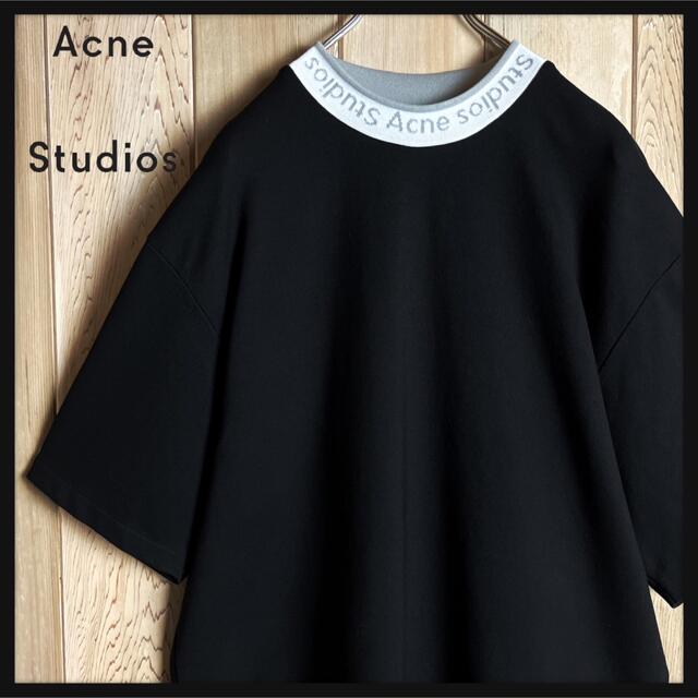 Acne studios T shirts 首元ロゴ入り モックネック肩幅約47 - Tシャツ