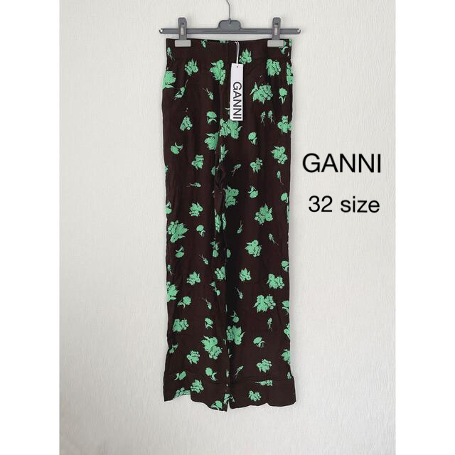 【新品】GANNI ガニー 花柄 フラワー ワイドパンツ 32