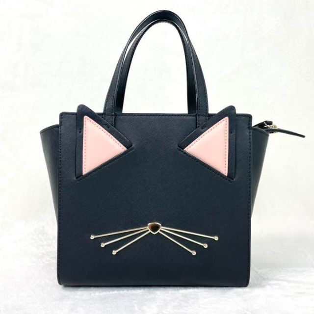 【限定品】katespade ケイトスペードバッグ ネコ 2wayショルダー 黒 【限定品】katespade ケイトスペードバッグ ネコ 2wayショルダー 黒