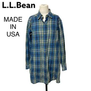 エルエルビーン(L.L.Bean)のllbean エルエルビーン　ビンテージ　アメリカ製　チェックシャツ　ワンピース(シャツ/ブラウス(長袖/七分))
