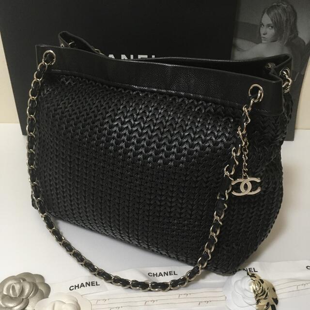 極美品♡シャネル　CHANEL  ツイード　編み込み　チェーンショルダーバッグ