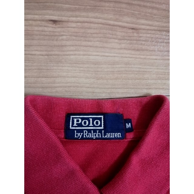 90s ビンテージ ラルフローレン POLO1993  半袖 ポロシャツ 赤 M 4