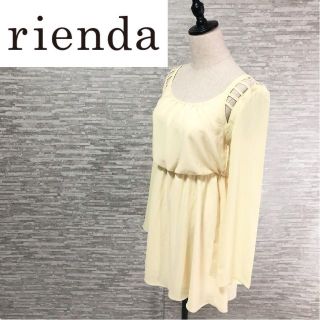 リエンダ(rienda)のrienda リエンダ ワンピース イエロー M(ひざ丈ワンピース)