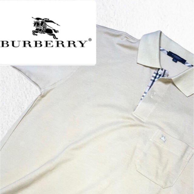 BURBERRY(バーバリー)の【美品】Burberry バーバリーロンドン　ノバチェック　ホース刺繍　Mサイズ メンズのトップス(ポロシャツ)の商品写真