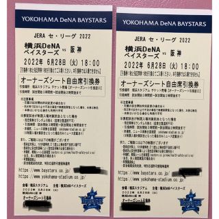 ヨコハマディーエヌエーベイスターズ(横浜DeNAベイスターズ)の横浜ベイスターズ　観戦ペアチケット(野球)