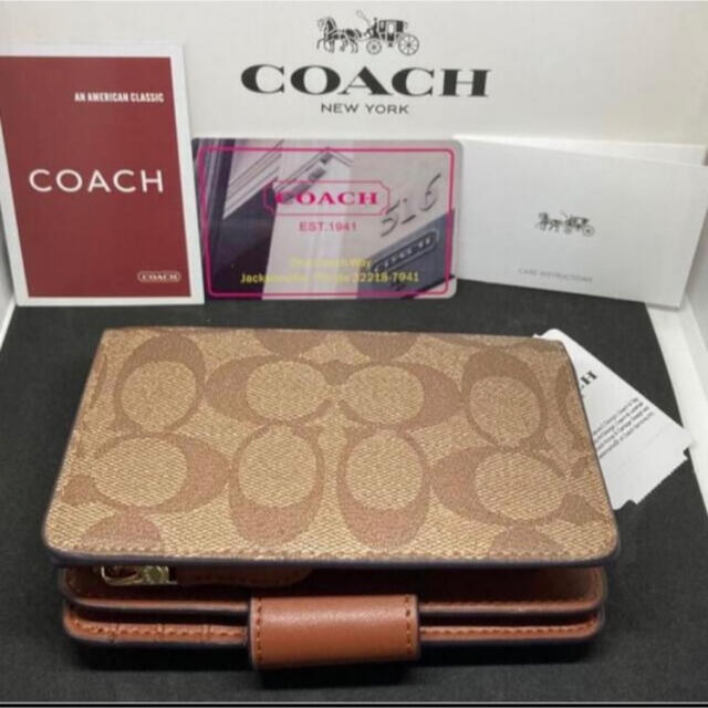 正規認証品!新規格 COACH シグネチャー ミディアム コーナー ジップ 2