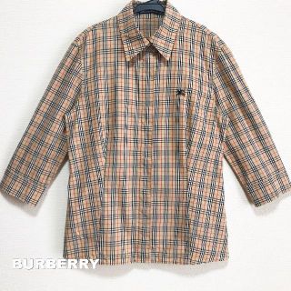 バーバリーブルーレーベル(BURBERRY BLUE LABEL)の【BURBERRY】バーバリー ノバチェック フライフロント刺繍ロゴ シャツ(シャツ/ブラウス(長袖/七分))