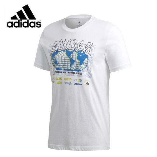 adidas(アディダス)のadidasアディダス アスレティクスパックワールドワイド半袖Tシャツ メンズM メンズのトップス(Tシャツ/カットソー(半袖/袖なし))の商品写真