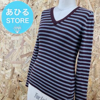 ギャップ(GAP)のGAP ギャップ Vネック　ニット　ボーダー Sサイズ(ニット/セーター)