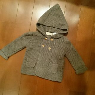 ザラキッズ(ZARA KIDS)のZarababy☆フードつきニットカーディガン(カーディガン/ボレロ)