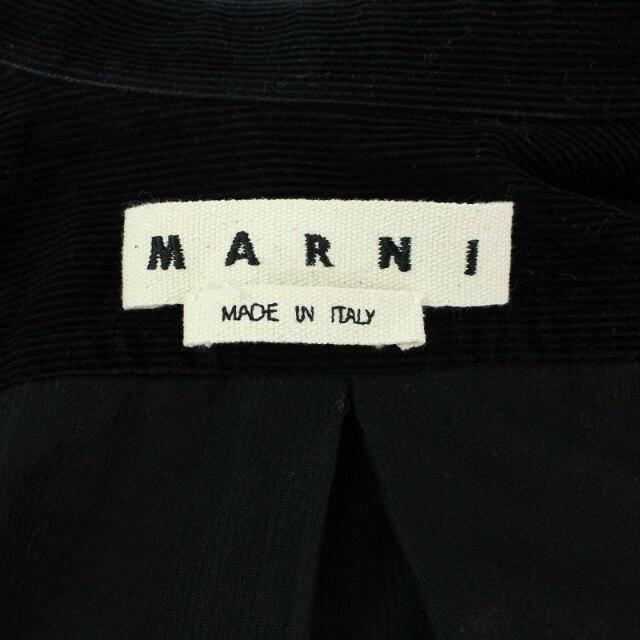 Marni(マルニ)のマルニ コーデュロイシャツ スタンダードカラー 長袖 ロゴ刺繍 44 XS 黒 メンズのトップス(シャツ)の商品写真