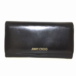 ジミーチュウ(JIMMY CHOO)のジミーチュウ 長財布 - 黒 レザー(財布)