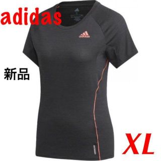 アディダス(adidas)のアディダス★レディース　ランニング　Tシャツ　XL　新品　ブラック　ドライ(Tシャツ(半袖/袖なし))