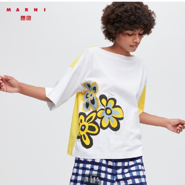 Marni(マルニ)のMARNI ✖UNIQLO コラボ　オーバーサイズT 人気 レディースのトップス(Tシャツ(半袖/袖なし))の商品写真