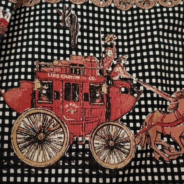 Lois CRAYON 馬車 レトロ柄 スカート ロングスカート Lois CRAYON 馬車 レトロ柄 スカート ロングスカート