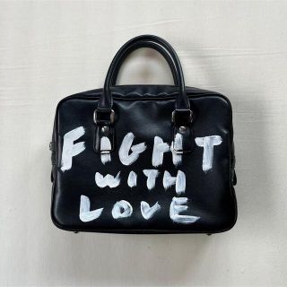 コムデギャルソン(COMME des GARCONS)のコムデギャルソン ガール 黒ペイントバッグ(ハンドバッグ)