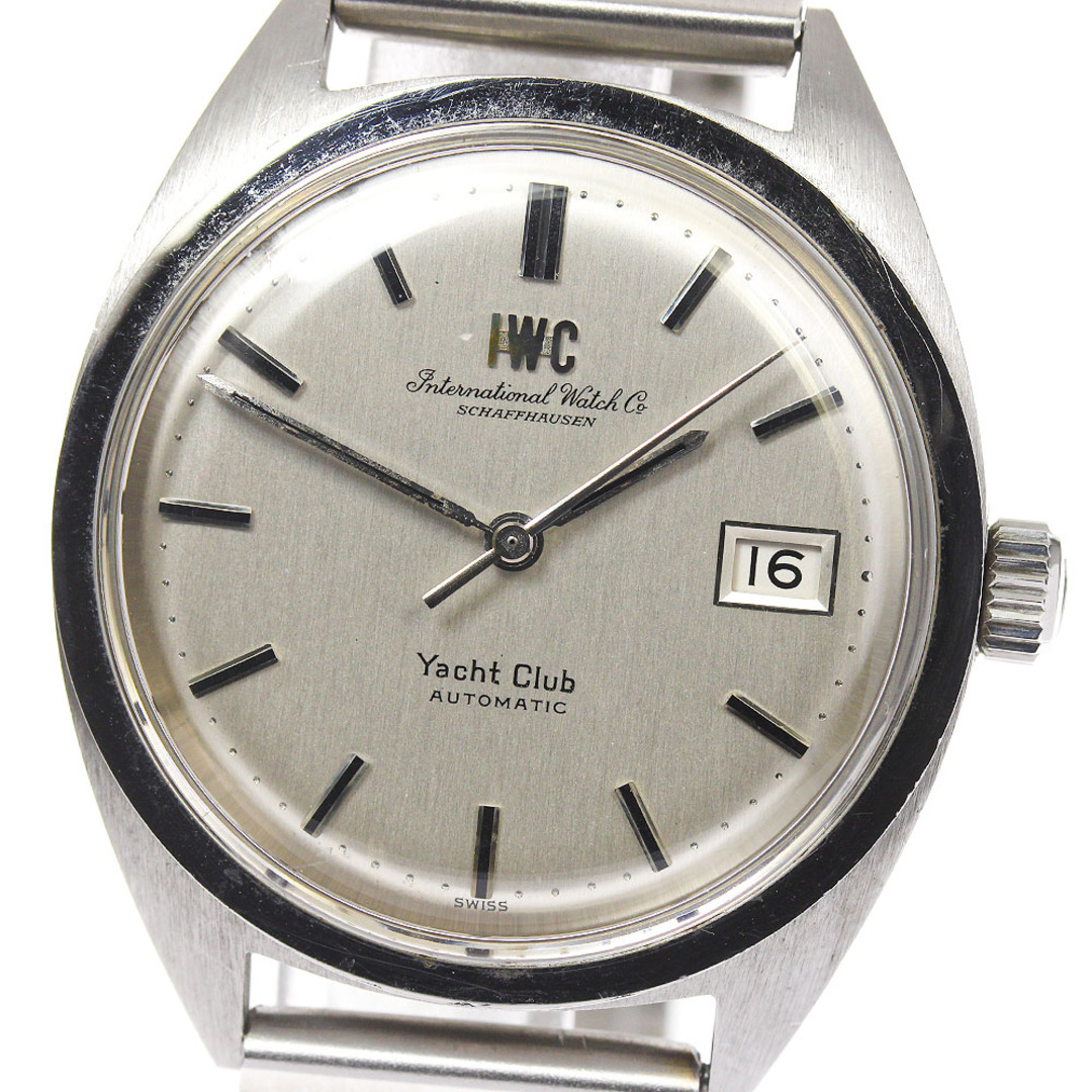 ☆訳あり★内箱・保証書付き【IWC SCHAFFHAUSEN】IWC オールドインター デイト 自動巻き メンズ_711627【ev15】