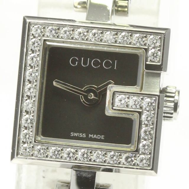 極上【パヴェ ダイヤ】GUCCI グッチ 102 ブレス ミニG 腕時計 箱付