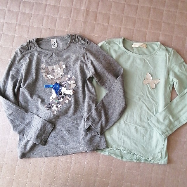 ZARA KIDS(ザラキッズ)のZARA 120 長袖カットソー 2枚セット キッズ/ベビー/マタニティのキッズ服女の子用(90cm~)(Tシャツ/カットソー)の商品写真