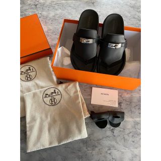 エルメス(Hermes)のHERMESアンピール国内完売BLACK希少サイズ(サンダル)