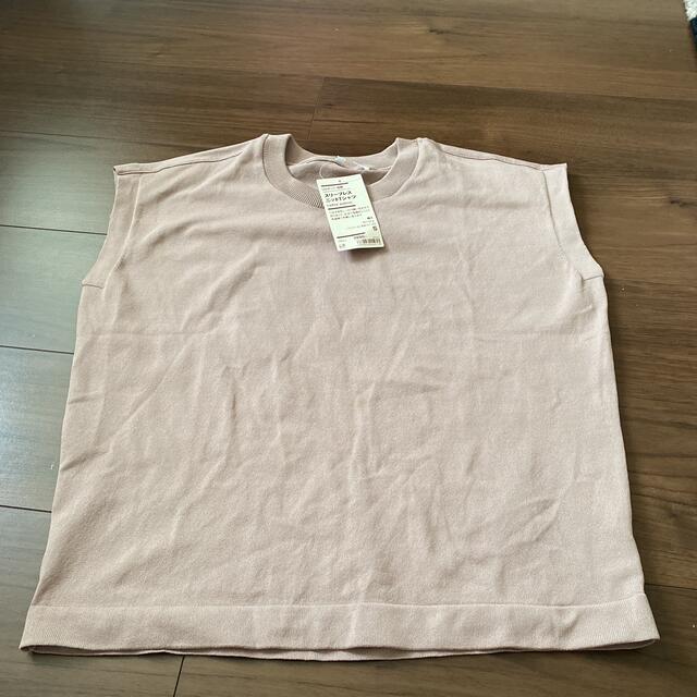 MUJI (無印良品)(ムジルシリョウヒン)のスリーブレス　ニットTシャツ　無印 レディースのトップス(ニット/セーター)の商品写真