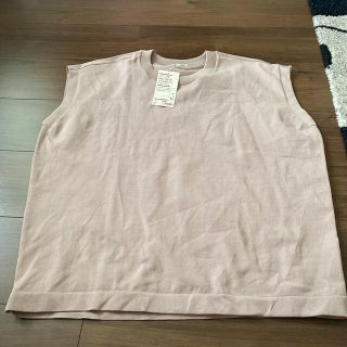 ムジルシリョウヒン(MUJI (無印良品))の無印良品　スリーブレスニットTシャツ　XLサイズ(ニット/セーター)