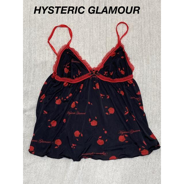 HYSTERIC GLAMOUR - HYSTERIC GLAMOUR キャミソール ブラック レッド ...