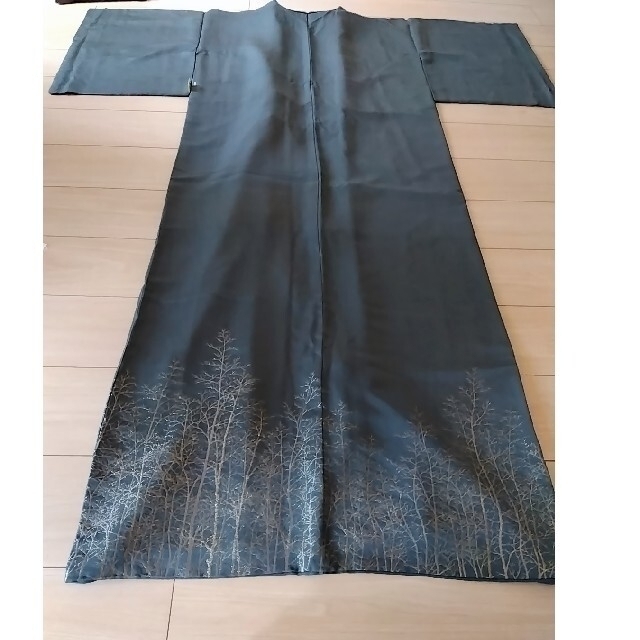 ☆あゆぴょん様着物 色無地 深緑 中古着物 ショッピング 9800円引き