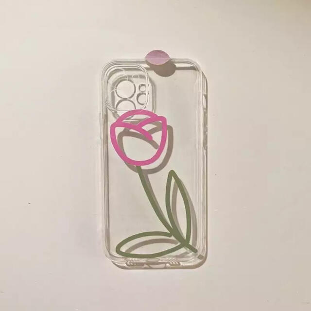 Lochie(ロキエ)の✿ Rétro Tulip Simple iPhone case スマホ/家電/カメラのスマホアクセサリー(iPhoneケース)の商品写真