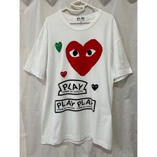 コムデギャルソン(COMME des GARCONS)のコムデギャルソン PLAY Tシャツ 刺繍ロゴ commedesgarcons(Tシャツ/カットソー(半袖/袖なし))