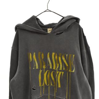 アルケミスト 22SS SASHIKO HOODIE ダメージ加工刺し子プルオーバーパーカー メンズ L