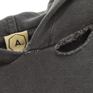 アルケミスト 22SS SASHIKO HOODIE ダメージ加工刺し子プルオーバーパーカー メンズ L