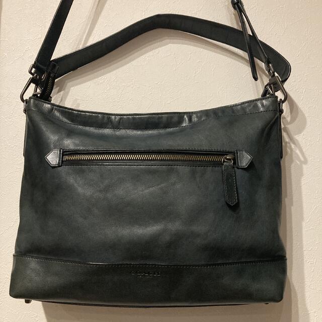 COACH(コーチ)の【美品】COACH コーチ 2way ショルダーバッグ 本革 71400 深緑 メンズのバッグ(ショルダーバッグ)の商品写真