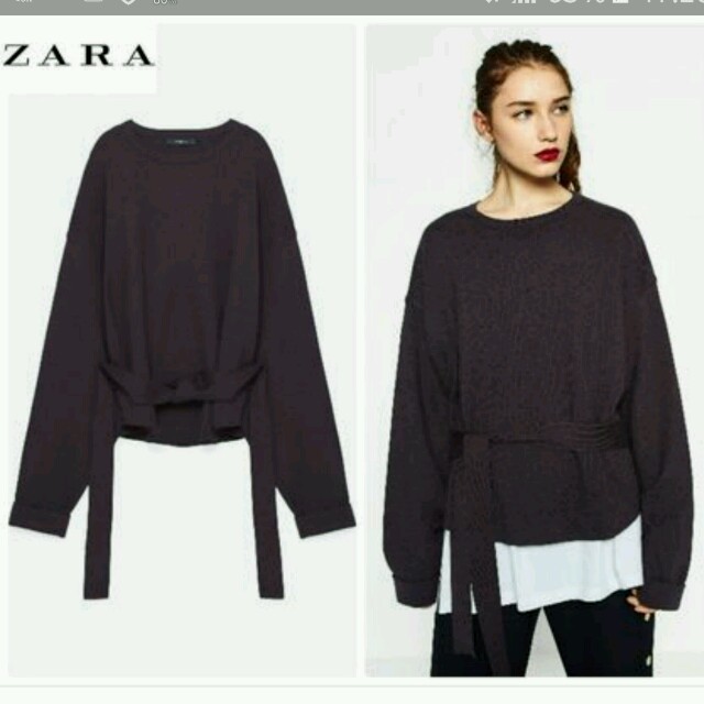 ZARA★インスタ人気　スウェット　リボンtops