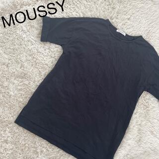 マウジー(moussy)の美品　MOUSSY  半袖　トップス　ブラック　フリーサイズ(カットソー(半袖/袖なし))