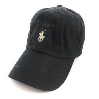 ポロラルフローレン(POLO RALPH LAUREN)のポロ ラルフローレン キャップ 帽子 野球帽 ポニー刺繍 コットン 黒 ブラック(キャップ)
