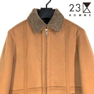 ニジュウサンク(23区)の◆ 23区 HOMME ◆ フェイクムートン裏ボアジャケットコート 46(ブルゾン)