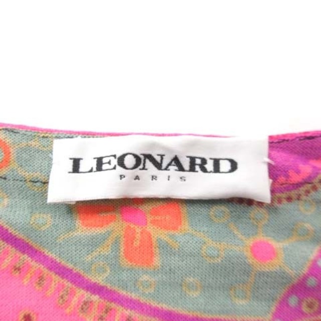 LEONARD(レオナール)のレオナール PARIS ペイズリー ニット 長袖 Vネック ウール 40 黒 レディースのトップス(ニット/セーター)の商品写真