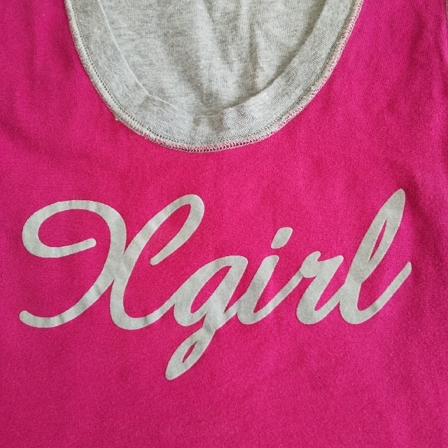 X-girl(エックスガール)のエックスガール ノースリーブ レディースのトップス(Tシャツ(半袖/袖なし))の商品写真