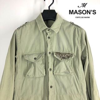 ◆ MASON'S ◆ スタッズ付きミリタリーシャツジャケット M ブルガリア製