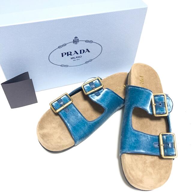 PRADA - PRADA プラダ 新品未使用 ベロアサンダルの通販 by itsme