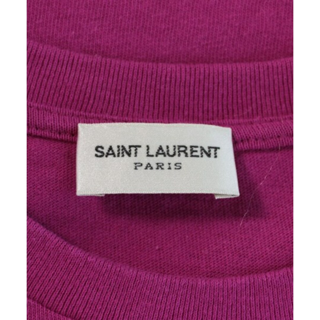 Saint Laurent(サンローラン)のSAINT LAURENT PARIS Tシャツ・カットソー XS ピンク 【古着】【中古】 メンズのトップス(Tシャツ/カットソー(半袖/袖なし))の商品写真