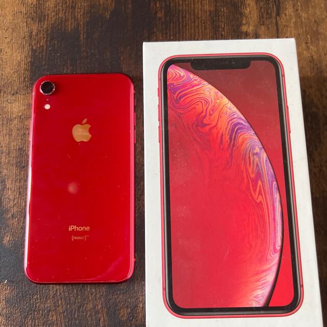 iphoneXR 64GB RED SIMフリー 美品 - スマートフォン本体