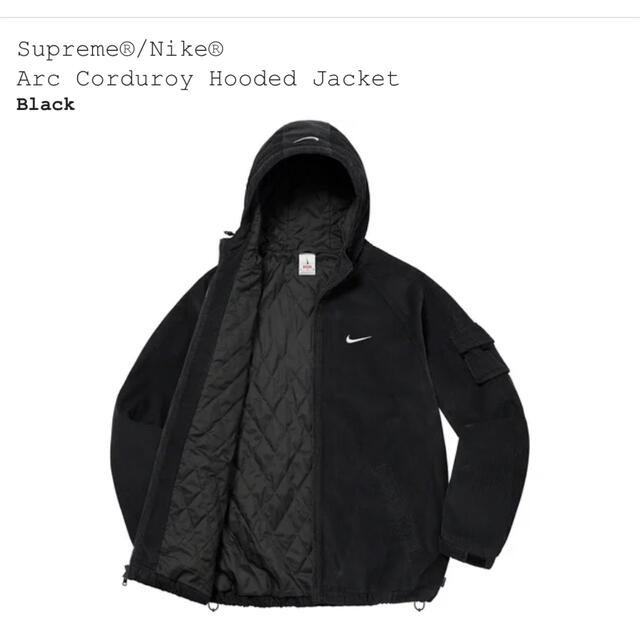 約68㎝身幅Supreme Nike Arc Corduroy Hooded Jacket